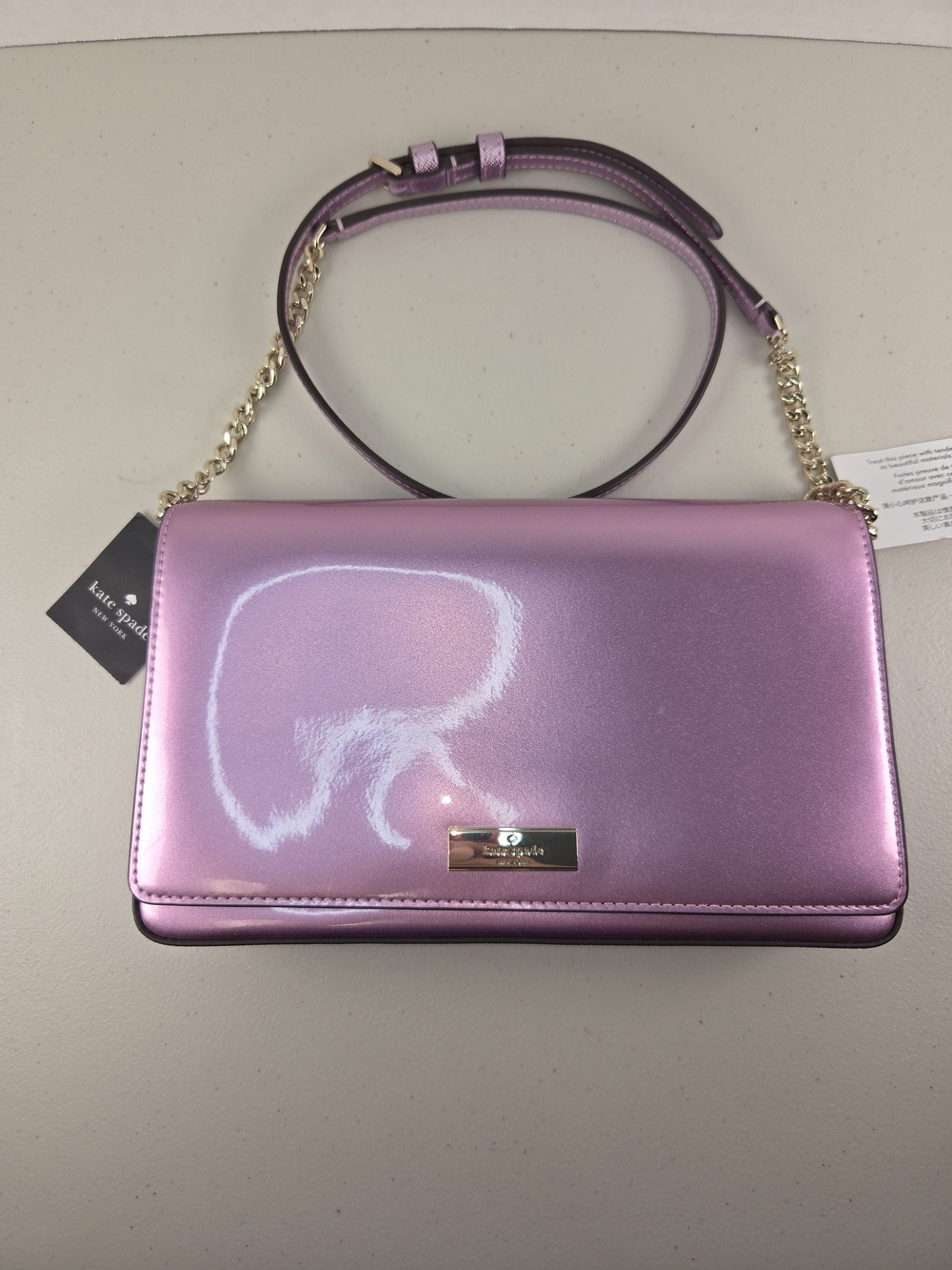 NWT Kate Spade Kenzie Small Convertible Metallic Pink Cross Body